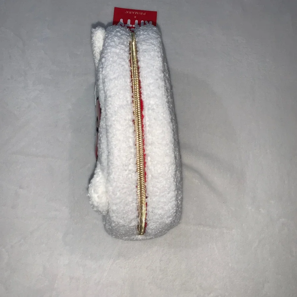 Hello Kitty x primark white red furry makeup cosmetics wallets bag new with tags